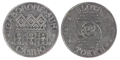 Gaborone Sun Casino 2 Pula Token