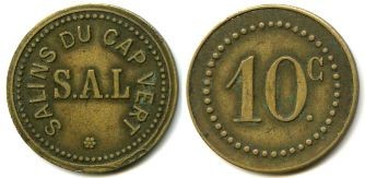 Salins du Cap Vert 10c Brass