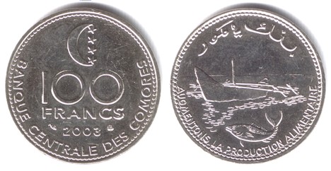 Comoros 100 Francs 2003