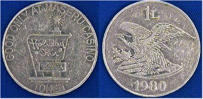 1 Loti 1980 token from the Maseru Casino, Holiday Inn.