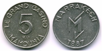 Le Grand Casino de la Mamounia - 5 Dirham 1987