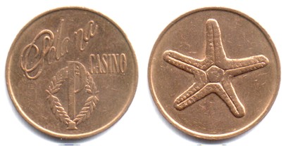 Bi-metallic casino token from the Polana Casino